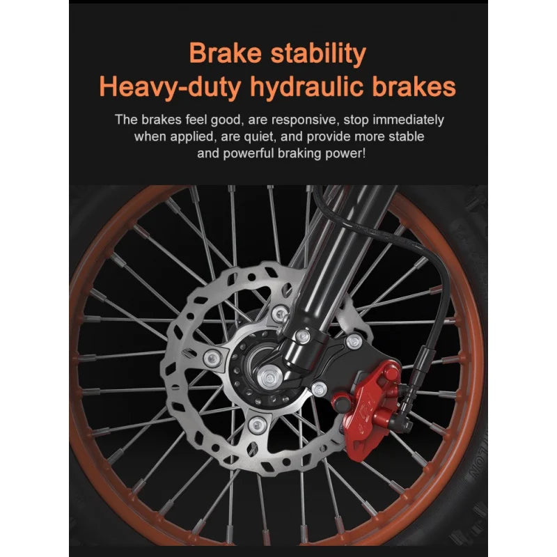 14-inch off-road tire E-Bike, built-in 3000W powerful motor electric bicycle, 60V21AH battery electric motorcycle mountain bike