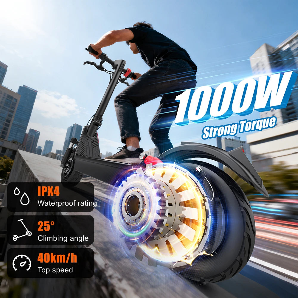 HUANCI X9B 1000W Electric Scooter E Scooter 48V20AH Foldable E-Scooter E-Scooters 40km/h Scooter Electric 10 Inch E-Scooter Adul