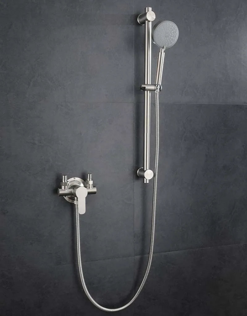 304 Stainless Steel Shower Faucet Hot And Cold Water Mixer Valve Sinlge Handle Wall Mounted Bathtub Faucet G1/2 for Water Heater