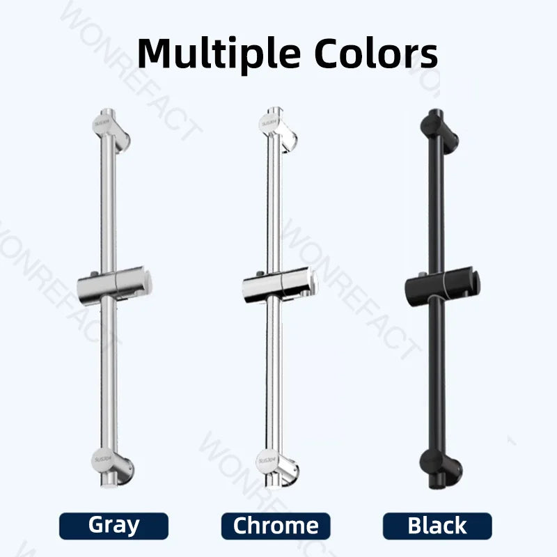 Bathroom Shower Seat Holder Rod Rail Wall Mounted Shower Slide Bar Adjustable Handheld Shower Bracket 304 Stainless Steel