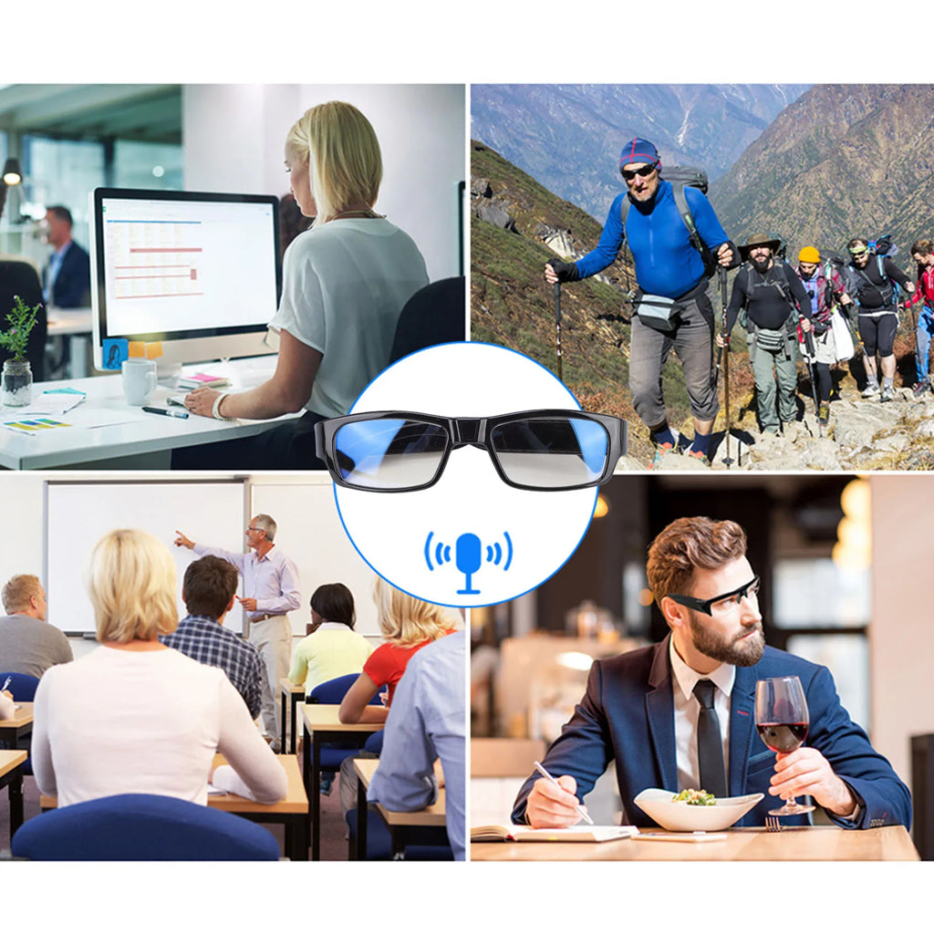 Camera Glasses Sports Action 1080P HD Video Recording Photos Taking for Cycling Outdoor Activities Action Glasses Camera