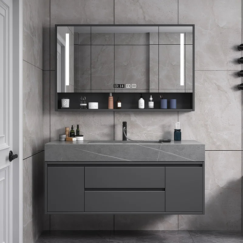Washbasin Floor Bathroom Cabinets Vintage Drawer Light Toilet Bathroom Cabinets Intelligence Partition Mobiletto Bagno Furniture