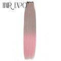 26" Bio Straight Hair Bundles Natural Soft Heat Resistant Fiber Synthetic Fiber Hair Extensions Protein Straight Hair Weave