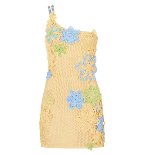 Summer Mini  Hollow Out Women Flower Dress