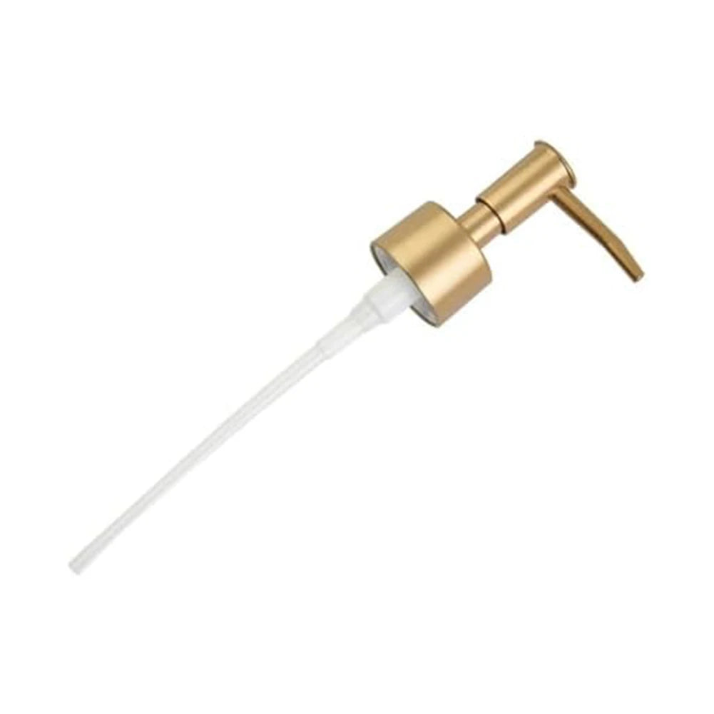 Stylish Soap Dispenser Pump Kitchen Bathroom ABS Plastic Messy Spills Tarnish Resistant Brushed Gold Thread Standard