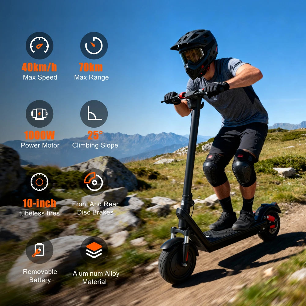 HUANCI X9B 1000W Electric Scooter E Scooter 48V20AH Foldable E-Scooter E-Scooters 40km/h Scooter Electric 10 Inch E-Scooter Adul