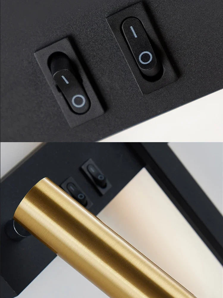 New Reading With Switch Minimalist Wall Lamps Bedroom Bedside Strip Lights Nordic 2023 Master Bedroom Line Background Wall Lamps