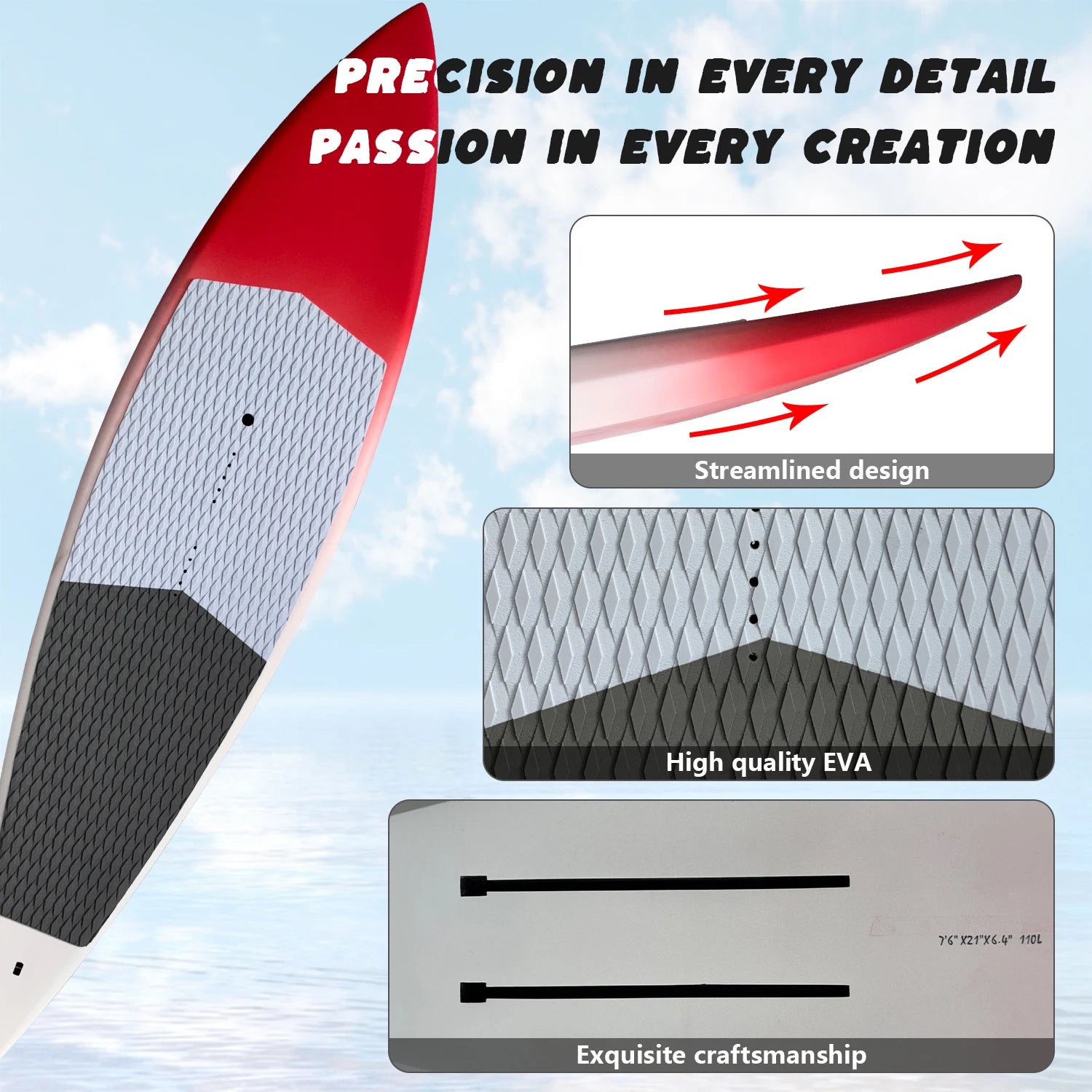 Full Carbon Hydrofoil SUP Board, Lightweight Efoil Surfboard, New Design for Ocean Waters, Downwind Wing Foil, with Travel Bag