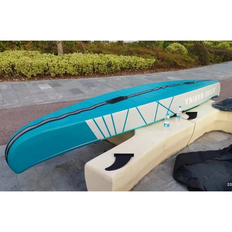 Inflatable Kayak 465CM Inflatable 3 Person Fishing Paddle Boat ,0.6mm PVC 8CM Drop Stitch 3 Chambers Ship for Ocean Lake Sea
