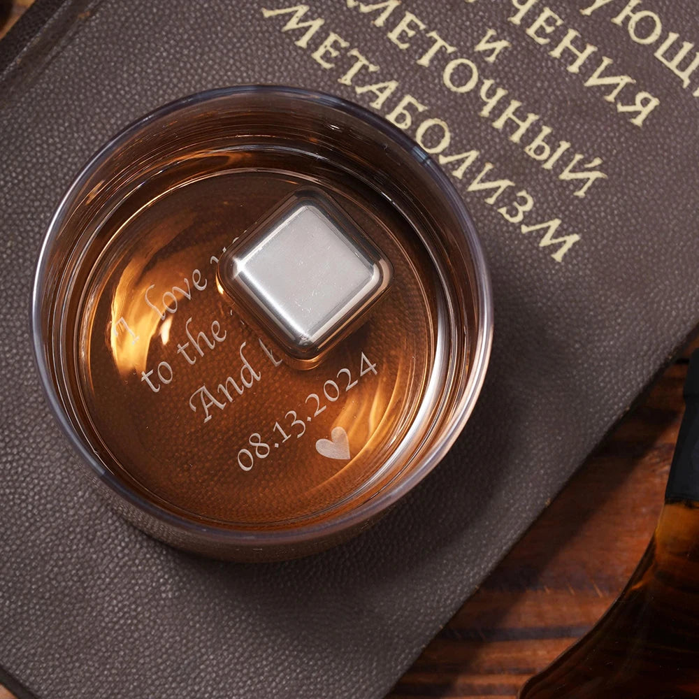 Personalized Whiskey Glasses Christmas Gift for him Custom Engraved Whiskey Glasses Barware Gift Groomsman Best Man Wedding Gift