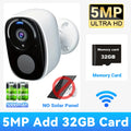 2K 5MP Solar Security Camera Wireless Outdoor Color Night Vision Battery Powered Support 2.4G WiFi, PIR, Waterproof, 2-Way Alexa