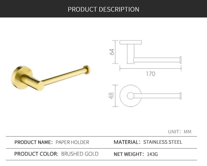 Bathroom Accessories Towel Rack Shelf Paper Holder Stainless Steel Toilet Brush Holder Hand Towel Ring Robe Hook Hanger Chrome
