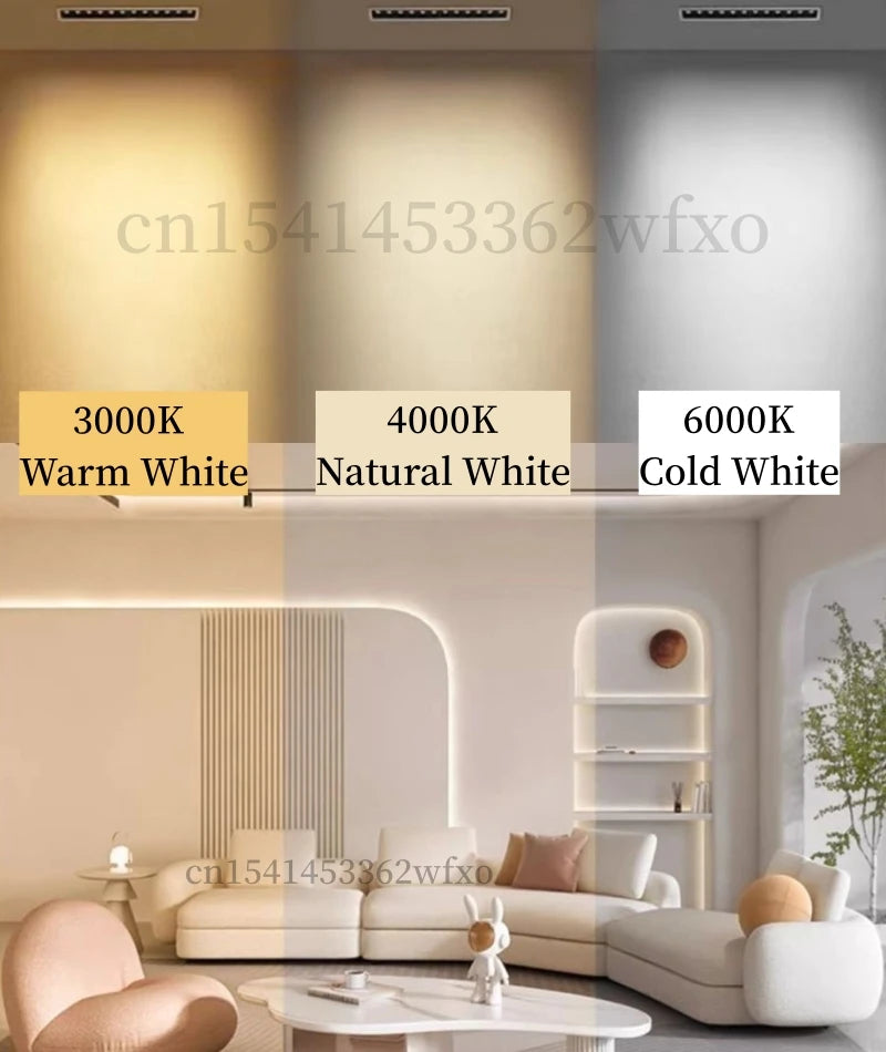 Dimmable Grille Light, COB Ceiling Light, LED Spotlight, Downlight, Anti-Glare Spotlight, AC110-220V, Kitchen Indoor Lighting