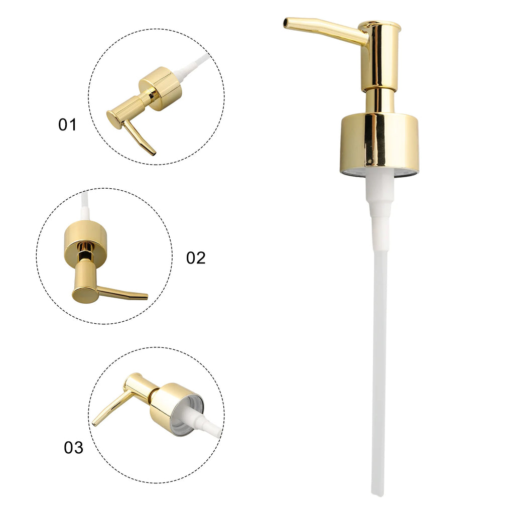 Gold Silver Soap Dispenser Pump Head Press Pump Head Plastic Lotion Bottle Pump Head Hand Soap Press Head For 28/400 Thread