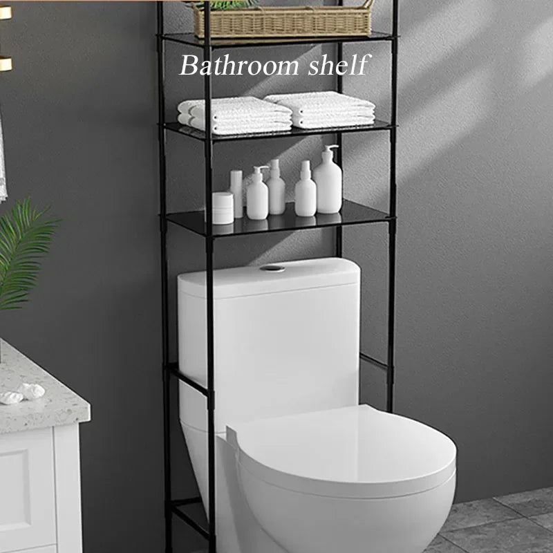 Over The Toilet Storage Rack Multilayer Floor-mounted Bathroom Shelf Large Capacity Toilet Storage Cabinet Space Saver Organizer