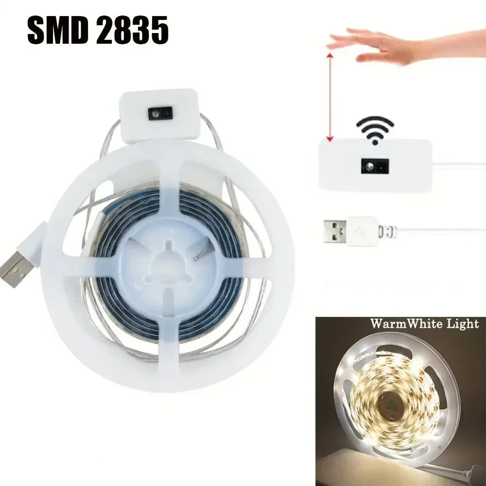 5V LED Light Strip Smart Dimmer Gesture Sensor Switch Control Easy to install Suitable For Living Room,Cupboard,Bedroom Lighting