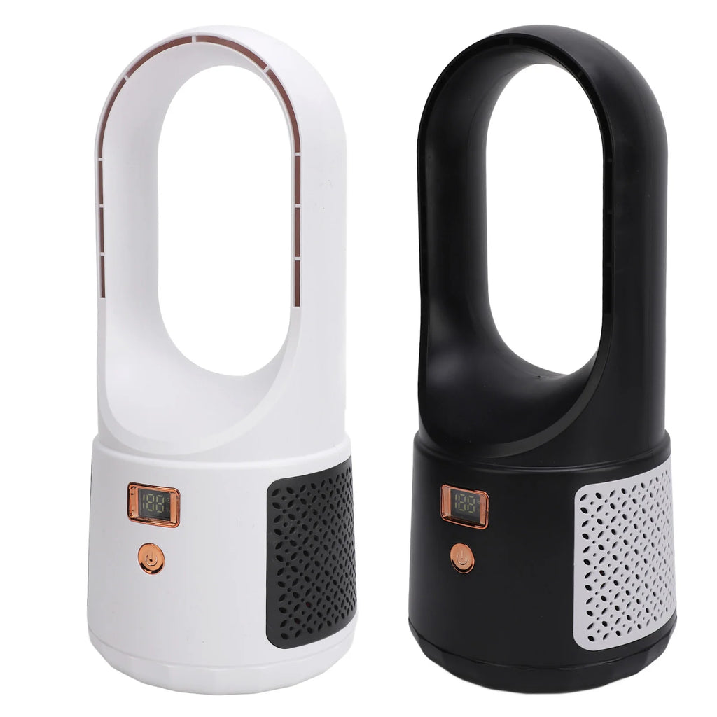 Desk Fan Powerful Airflow Energy Efficient 6 Speeds Wind Turbocharged Quiet Portable Bladeless Fan with Power Display for Home