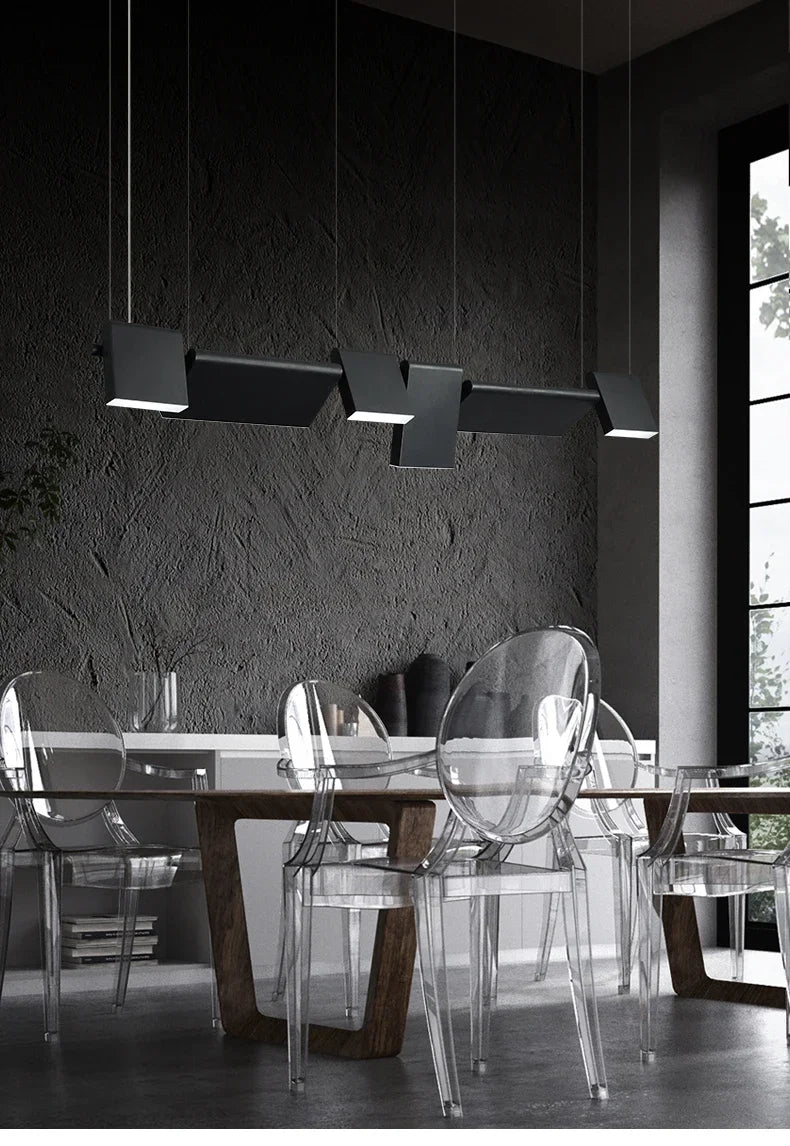 Modern Rotatable Led Chandelier Lighting Living Dining Room Pendant Lamp Home Decor Bar Office Reception Hanging Light Luminaire