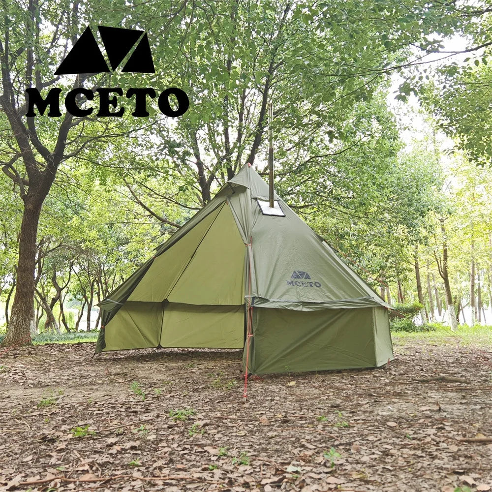 Ultralight Mongolian Yurt Tent Camping Pyramid Tent Outdoor Winter Tent With Chimney Hole  Hiking Backpacking Hot Tent Teepee