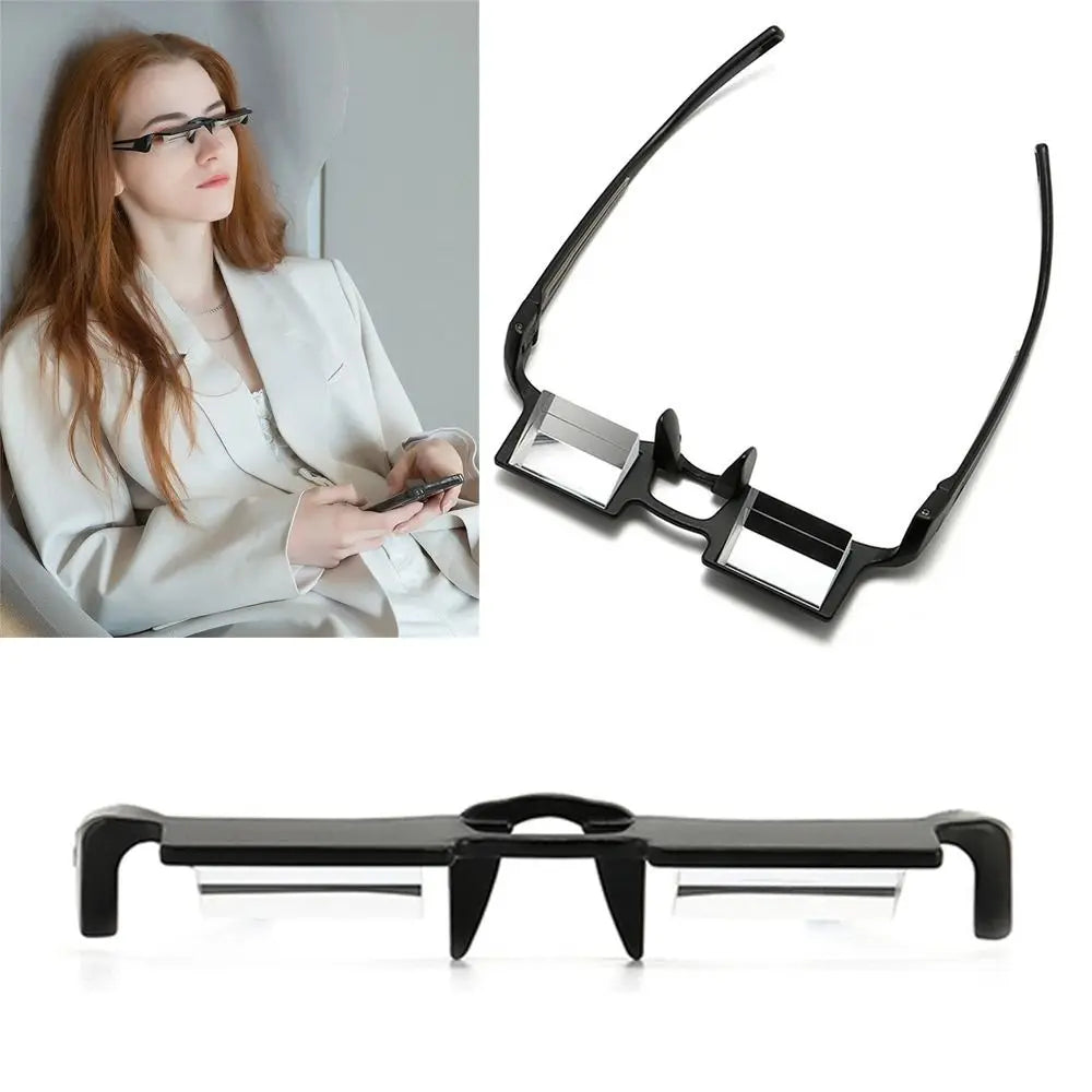 Reading Glasses Mirror Ultra-light Lazy Refractor Glasses Lying Down Watching TV Horizontal Reading Mirror HD Protective Glasses