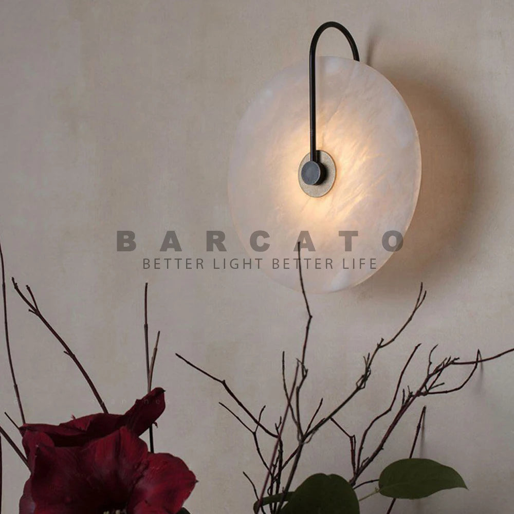 Modern Marble Led Wall Lamps Surface Mounted Led Wall Light Sconces Black Lighting Fixture Decoration Bedroom Foyer Loft Lamps