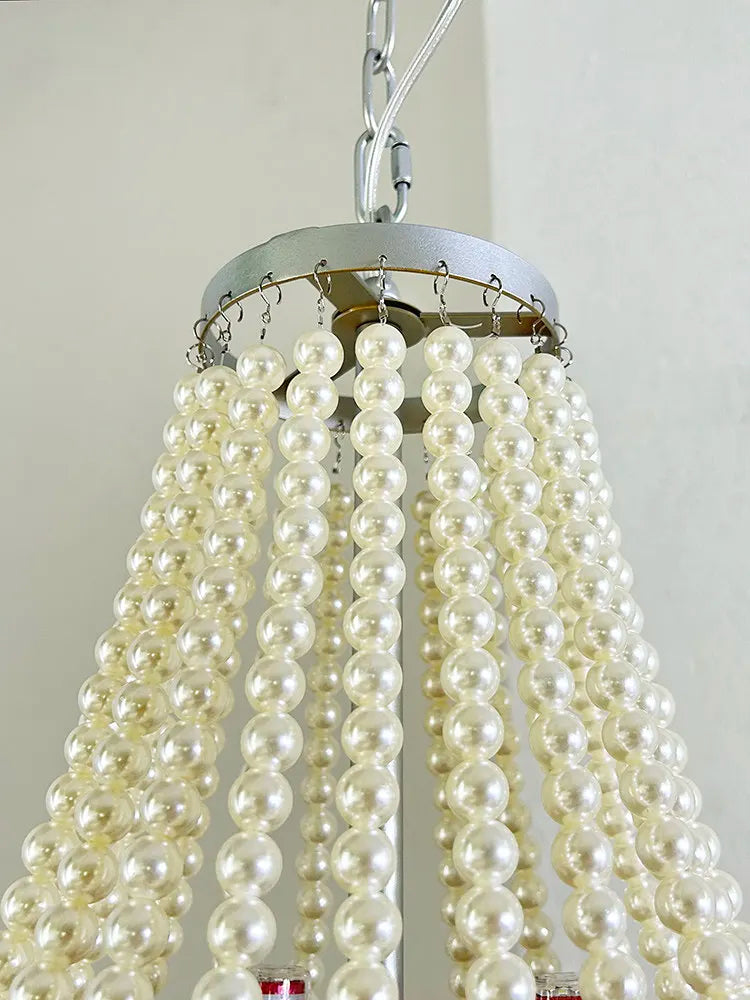 Modern Circular Led Pendant Light For Home Decoration Living Room Foyer Front Staircase Bedroom Crystal Pearl Lighting Fixtures