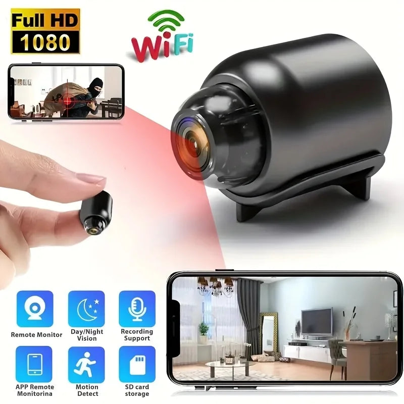 HD Mini Camera WiFi 1080P Remote Wireless Video Recorder Home House Pet Dog Kids Safety Monitoring Security For Iphone Battery