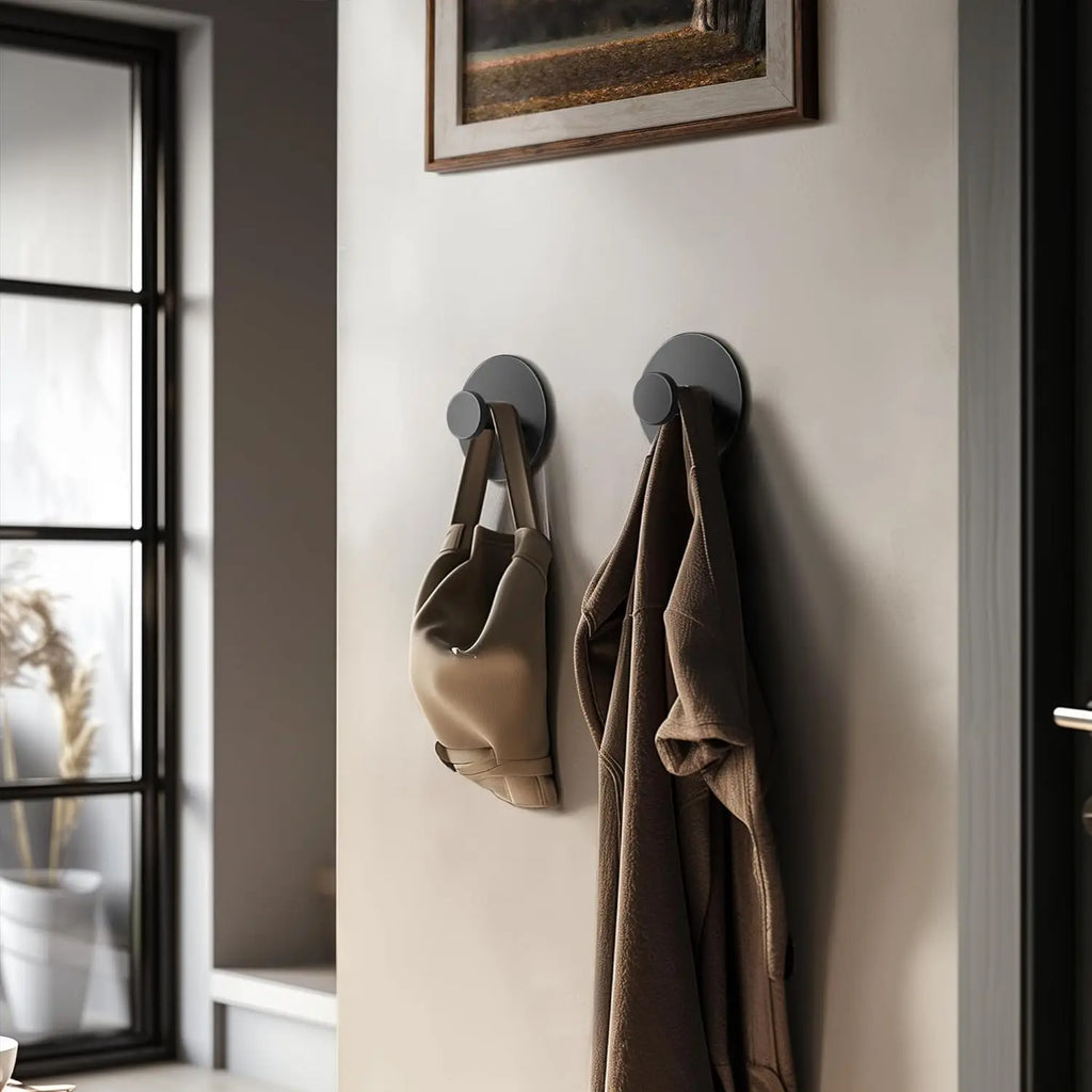 Towel Hooks Extra Sticky Stainless Wall Coat Racks Rustproof Hook Holder Wall Mount Punch-free Hanger for Kitchen Bathroom Home