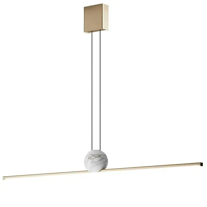Italian Minimalist Restaurant Chandelier, Modern Light Luxury Exhibition Hall, Island Bar Counter, Straight Strip Lighting Fixtu