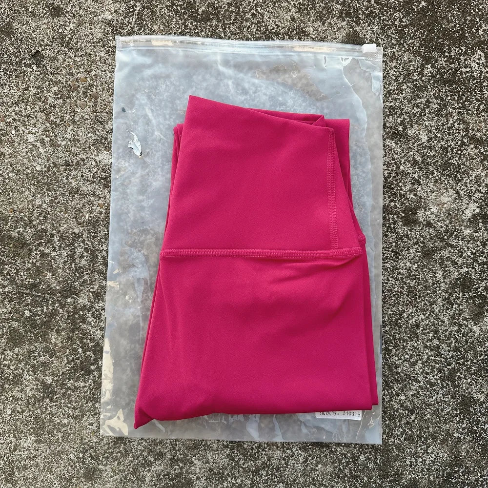 Solid Color High Waist Yoga Legging soft Back Waist Pocket Women Sport Pant Tight ButterAthletic Gym Comprehensive Training Jog