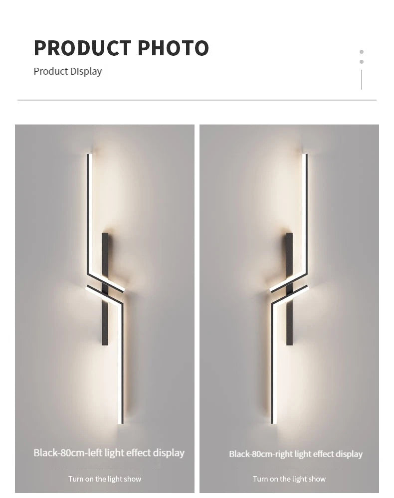 Modern Minimalist LED Wall Lamps - Bedside Interior Lighting for Living Room Bedroom Stairs - TV Backlight Wall Decor Lights