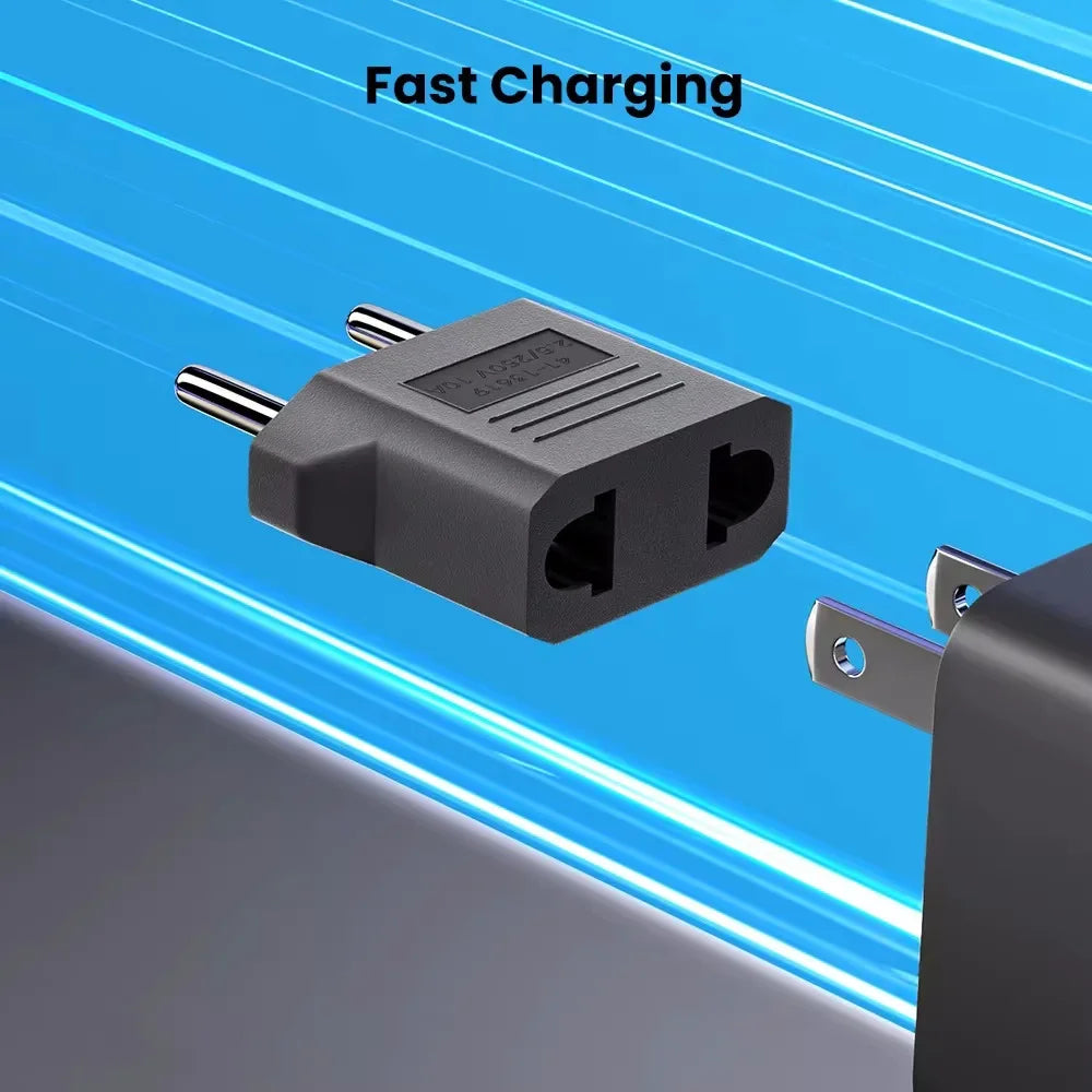Elough 1-10PCS US to EU Plug Adapter 4.0/4.8mm Electrical Socket Plugs Adapters EU Euro KR Power Plug Converter EU Power Socket