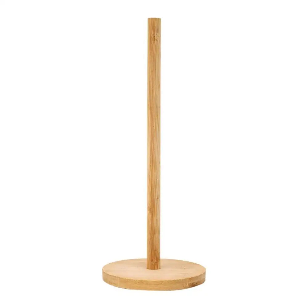 Kitchen Wooden Roll Paper Towel Holder Bathroom Tissue Vertical Stand Disposable Paper Pot Kitchen Toilet Storage Accessories