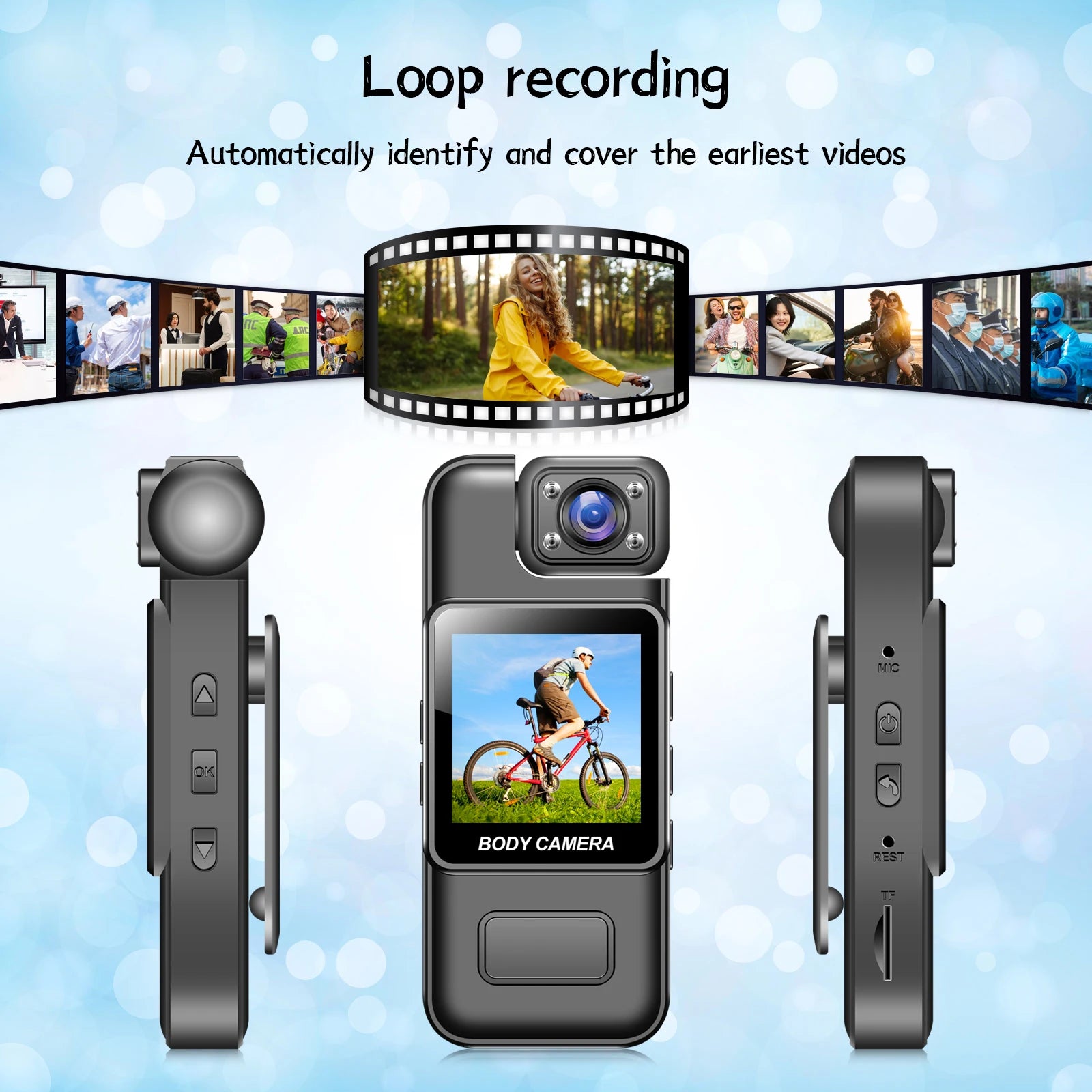 Ultra HD 4K Wifi Camera Digital Video Mini Portable Handheld Law Enforcement Recorder 180° Rotatable Lens Outdoor Sports Camera