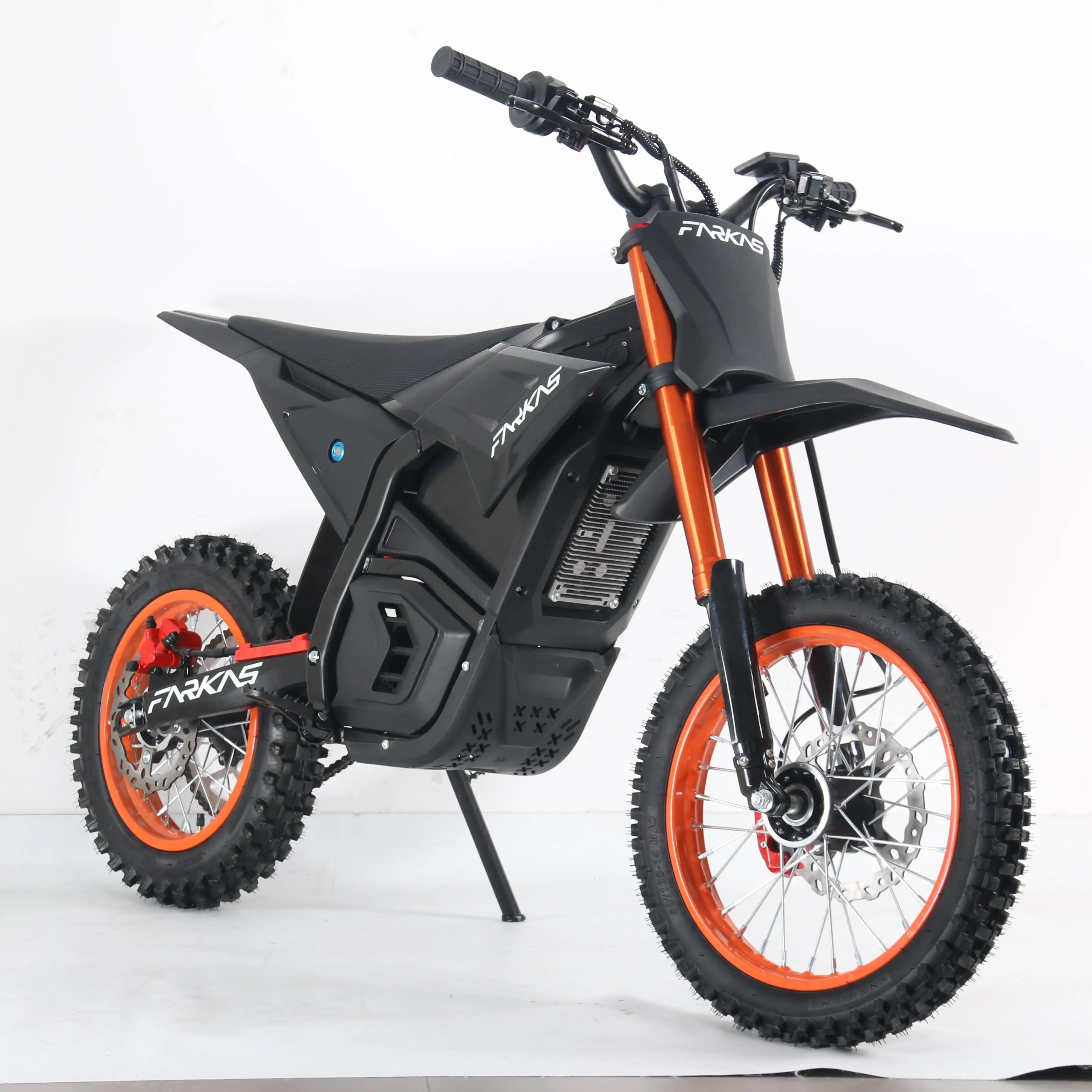Dropshipping Electric Motocross Bike 60V 27AH 1600W,40Mph,37 Miles,Urban Commuting Front 17";Rear 14" Off-Road Electric Bike