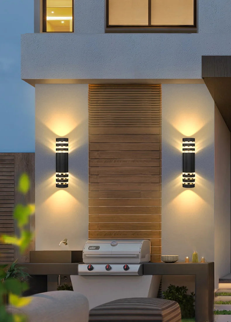 2025 NEW Wall Light Outdoor Waterproof LED E27 Bulb External Facade Decor Stairs Lights Entrance Fixture Home Decorative Wall
