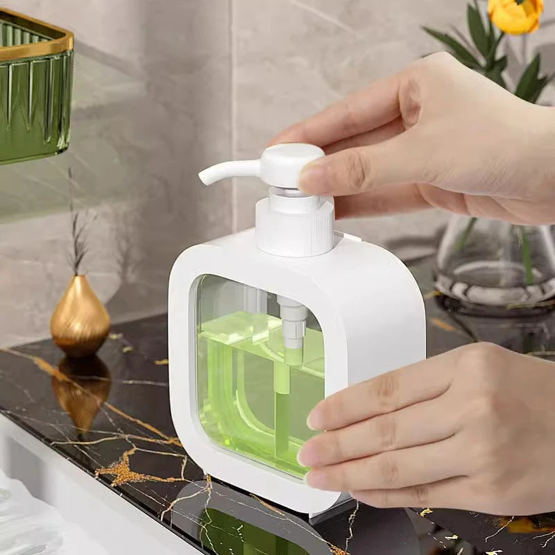 ●300/500ml Bathroom Soap Dispensers Refillable Lotion Shampoo Shower Gel Holder Portable Travel Dispenser Empty Bath Pump Bottle