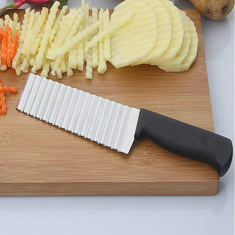 Stainless Steel Wavy French Fries Cutter Potato Slicer Vegetable Chopper Durable Kitchen Gadgets