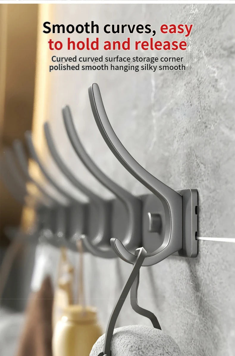 No Drill Door Behind Hook Storage Wall Hanging Clothes Hanger Coat Hook Punch-Free Hanger Bedroom Organizer Storage Kitchen Acce