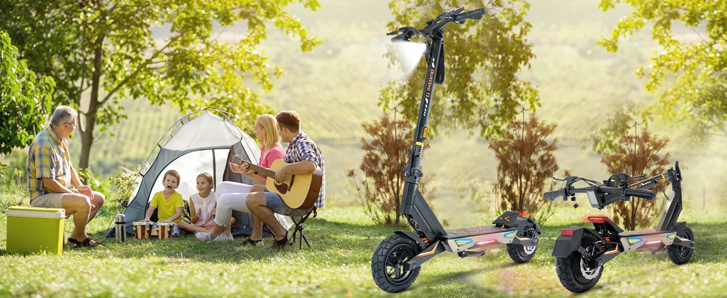 Electric Scooter 1500W Motor for Adults, 48V Battery, 40mph Max Speed, Up to 45 Miles Range, 10 Inch Tires