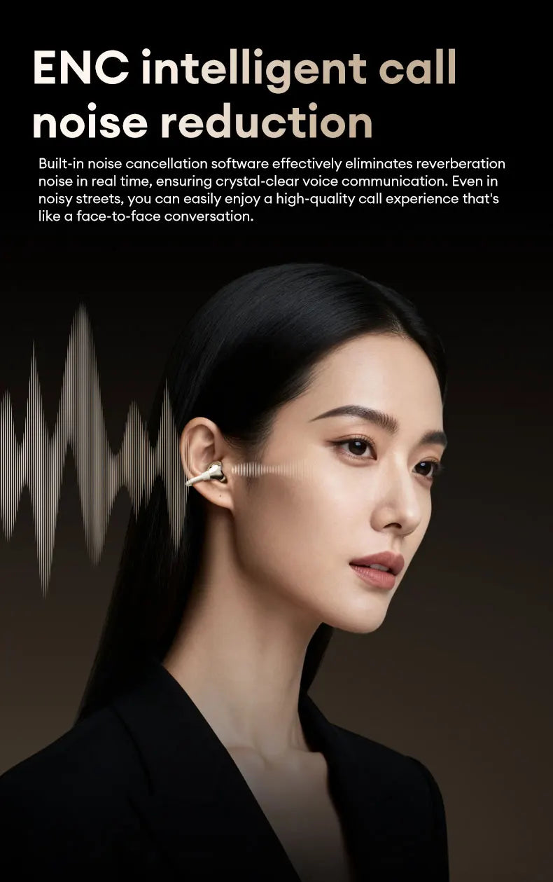 Lenovo RS106 OWS Ear Clip Bluetooth 6.0 Earphones Stereo Sound Sports Music Wireless Headphones Low Latency HD Call Earbuds New