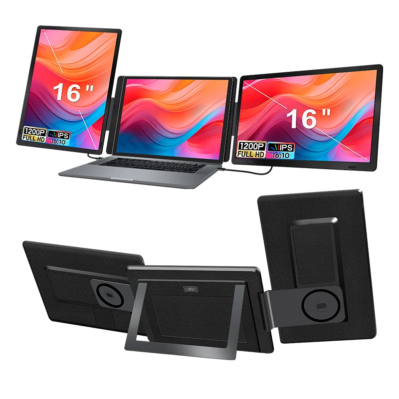 Portable  16 Inch Detachable Screen  Extender Horizontal & Vertical Laptop Screen Extender for Windows