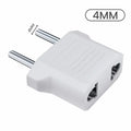 Elough 1-10PCS US to EU Plug Adapter 4.0/4.8mm Electrical Socket Plugs Adapters EU Euro KR Power Plug Converter EU Power Socket