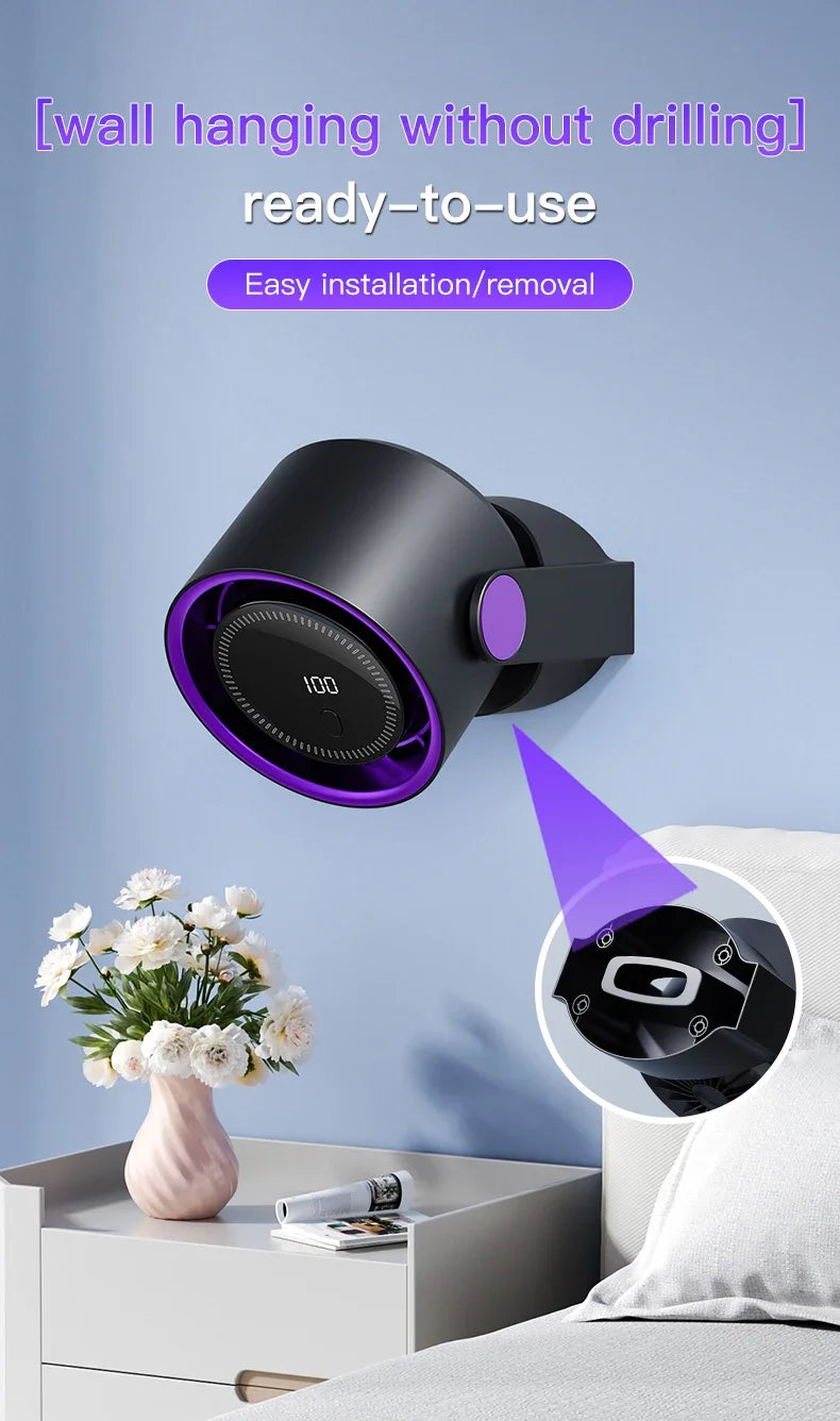 Multi-function electric fan air circulator, wireless portable home silent ventilator desktop wall ceiling fan, air cooler