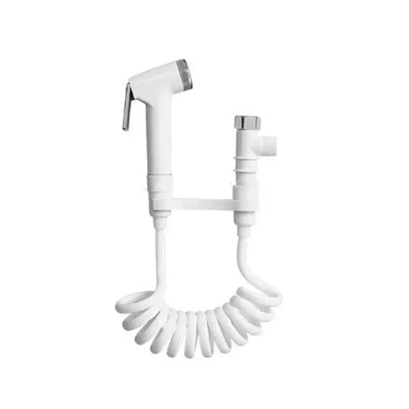 ABS Portable Bidet Sprayer Set Handheld Toilet Bidet Retractable Spring Hose Adapter Free Mounting Bracket Switch Cleaning Tool