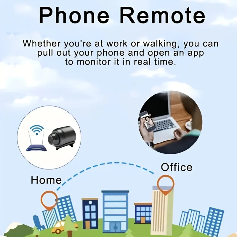 HD Mini Camera WiFi 1080P Remote Wireless Video Recorder Home House Pet Dog Kids Safety Monitoring Security For Iphone Battery