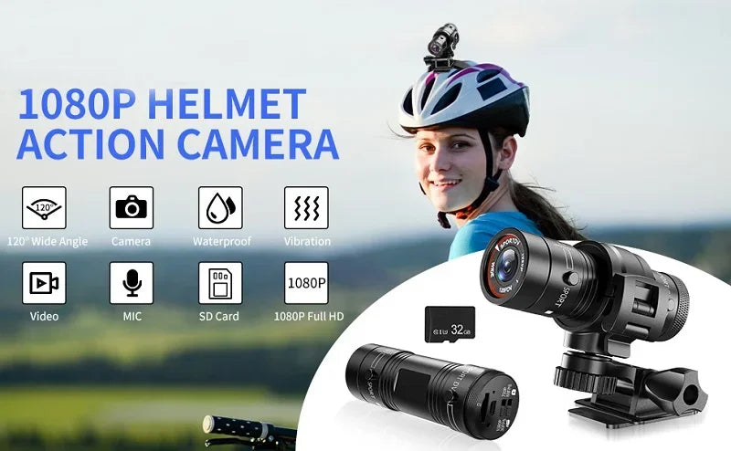 FHD 1080P Outdoor Sports Camera In Helmet Motorcycle Bike Sport Mini Filming Bicycle Action Body Cam And Video Recording