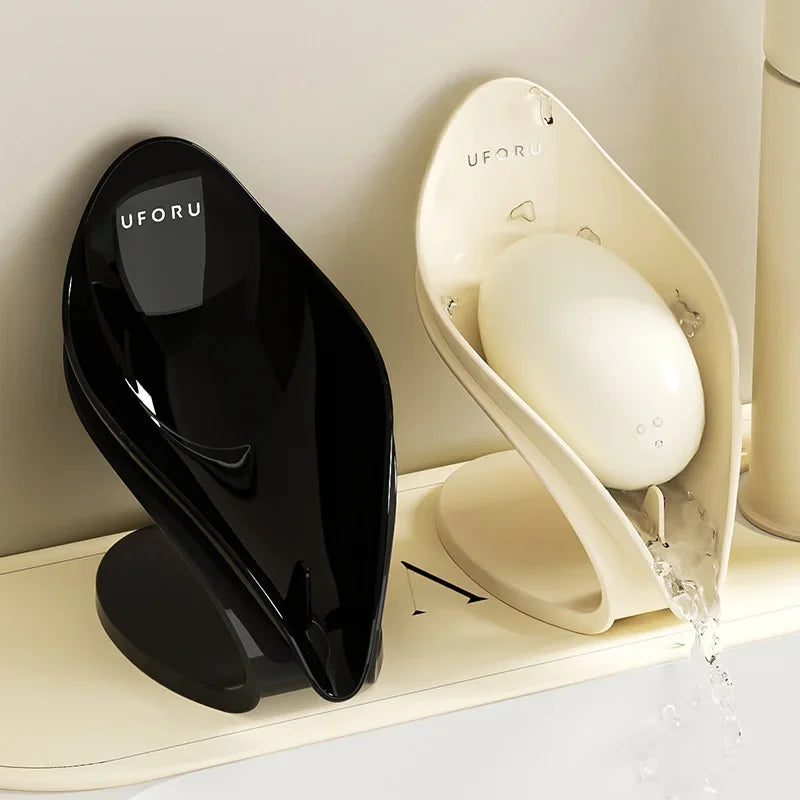 Modern Light Luxury Bathroom Soap Holder - Multi-Functional Countertop Storage Box with Self-Draining Design & Leak-Proof Base