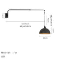 Modern Black Metal Wall Light For Bedroom Bedside Reading Long Arm Wall Lamp Scalable Adjustment