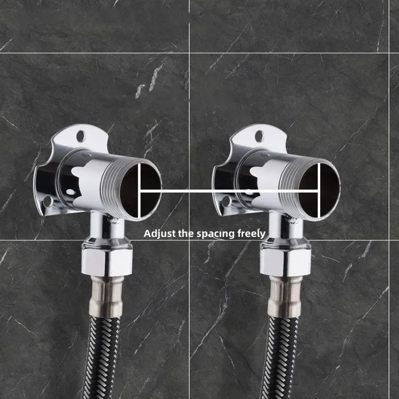 1/2" 3/4" Universal Bathroom Faucet Fixed Base Wall Mounted Tap Installation Adapter Shower Inlet Outlet Mix Water Valve Parts